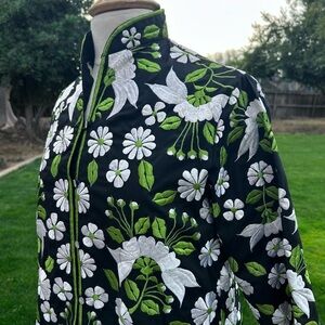 Embroidered Kimono Style Floral Jacket